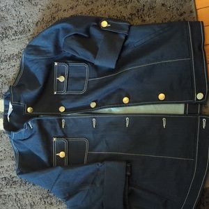GORGEOUS dark blue denim jacket 16W